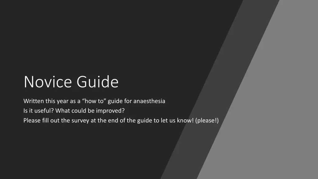 novice guide