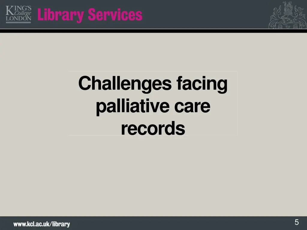 challenges facing palliative care records