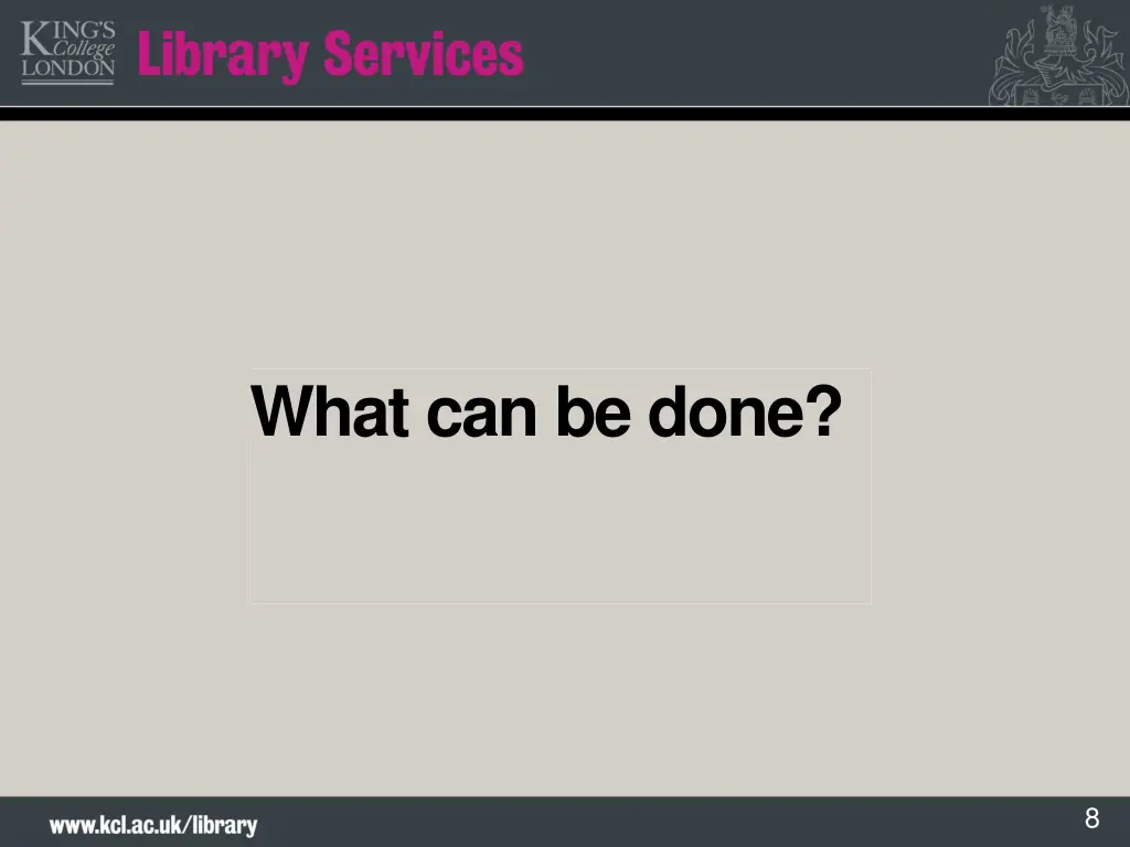 what can be done