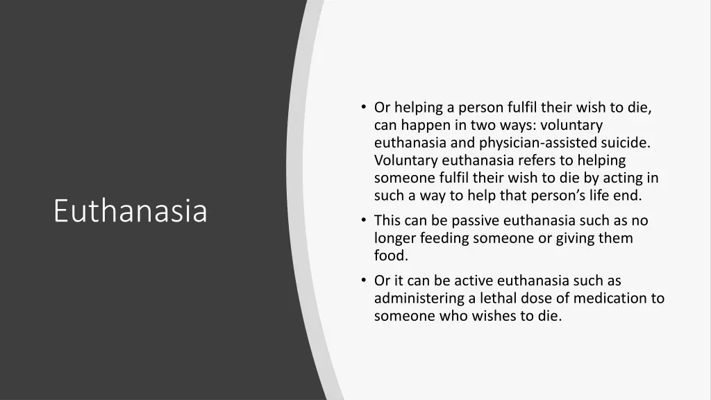 or helping a person fulfil their wish