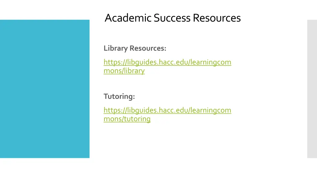 academic success resources