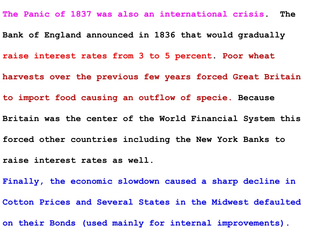 the panic of 1837 was also an international
