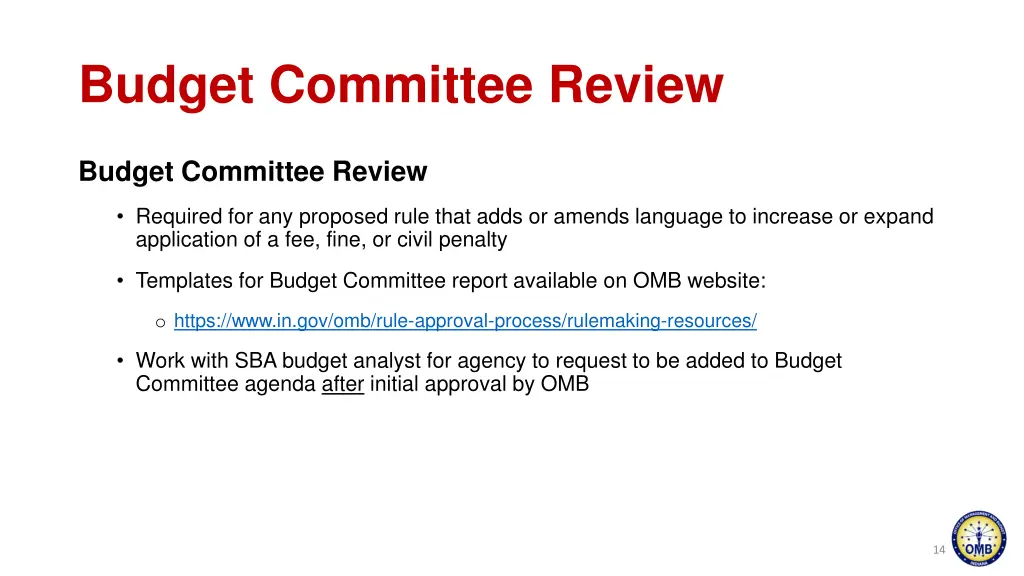 budget committee review