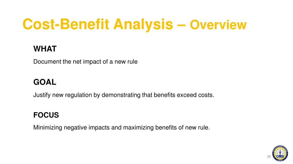 cost benefit analysis overview