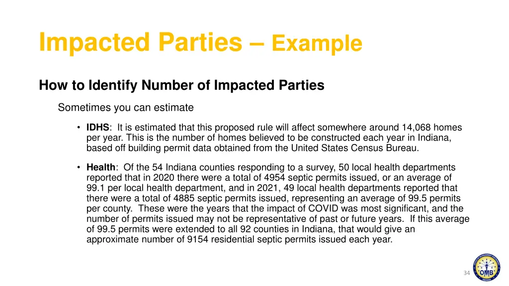 impacted parties example 1