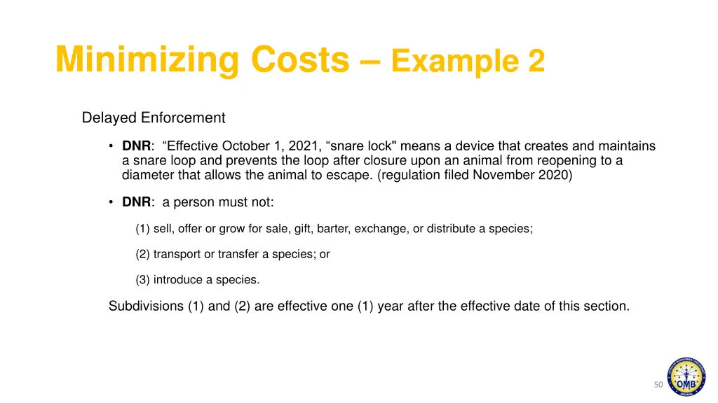 minimizing costs example 2