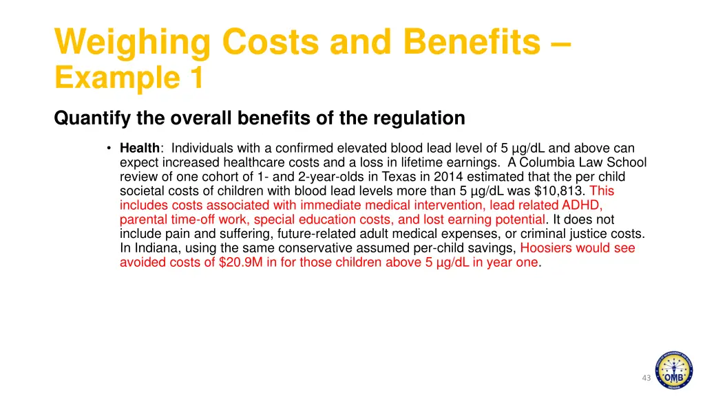 weighing costs and benefits example 1