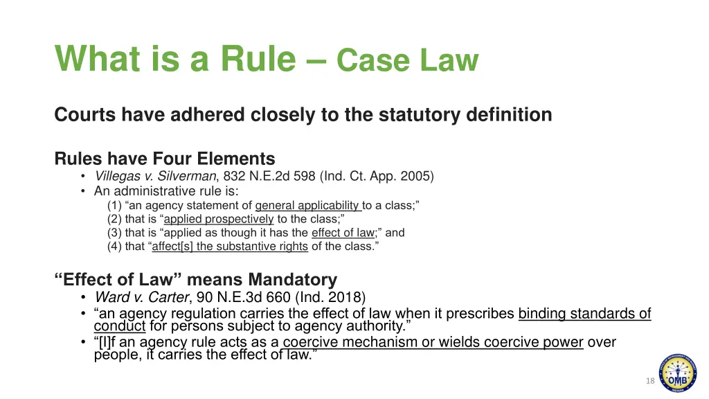 what is a rule case law