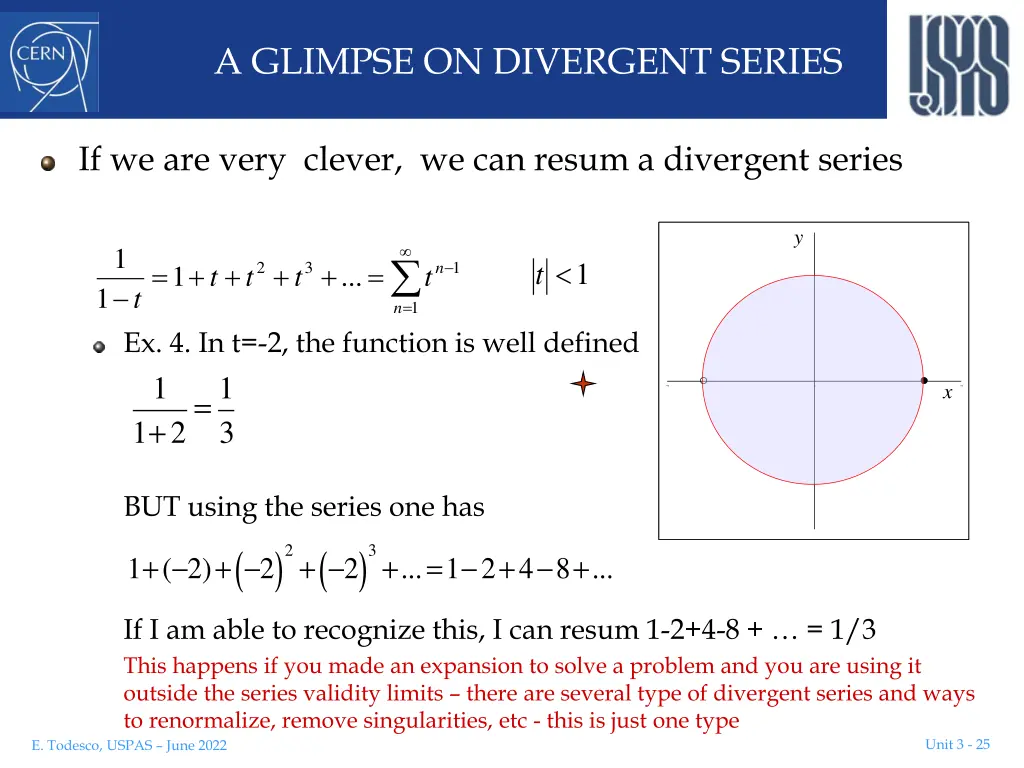 a glimpse on divergent series