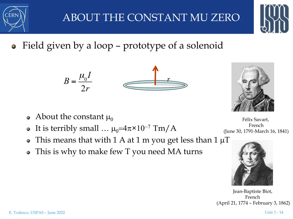 about the constant mu zero