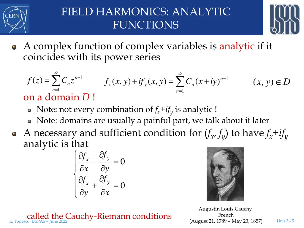 field harmonics analytic functions