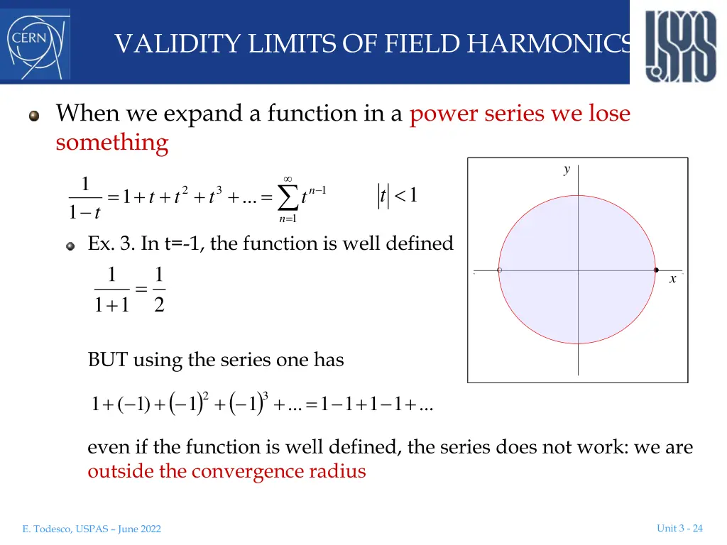 validity limits of field harmonics 2