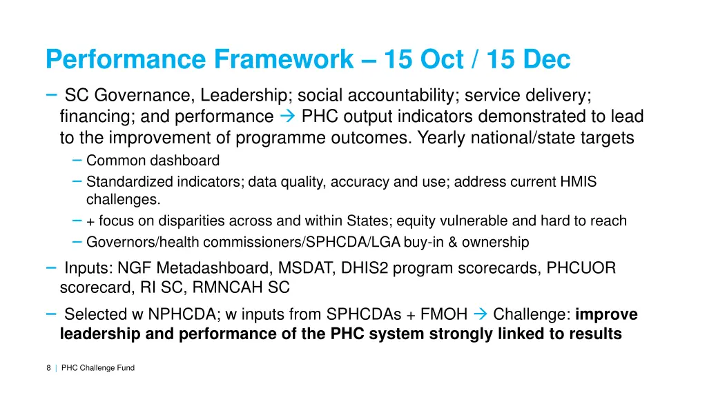 performance framework 15 oct 15 dec