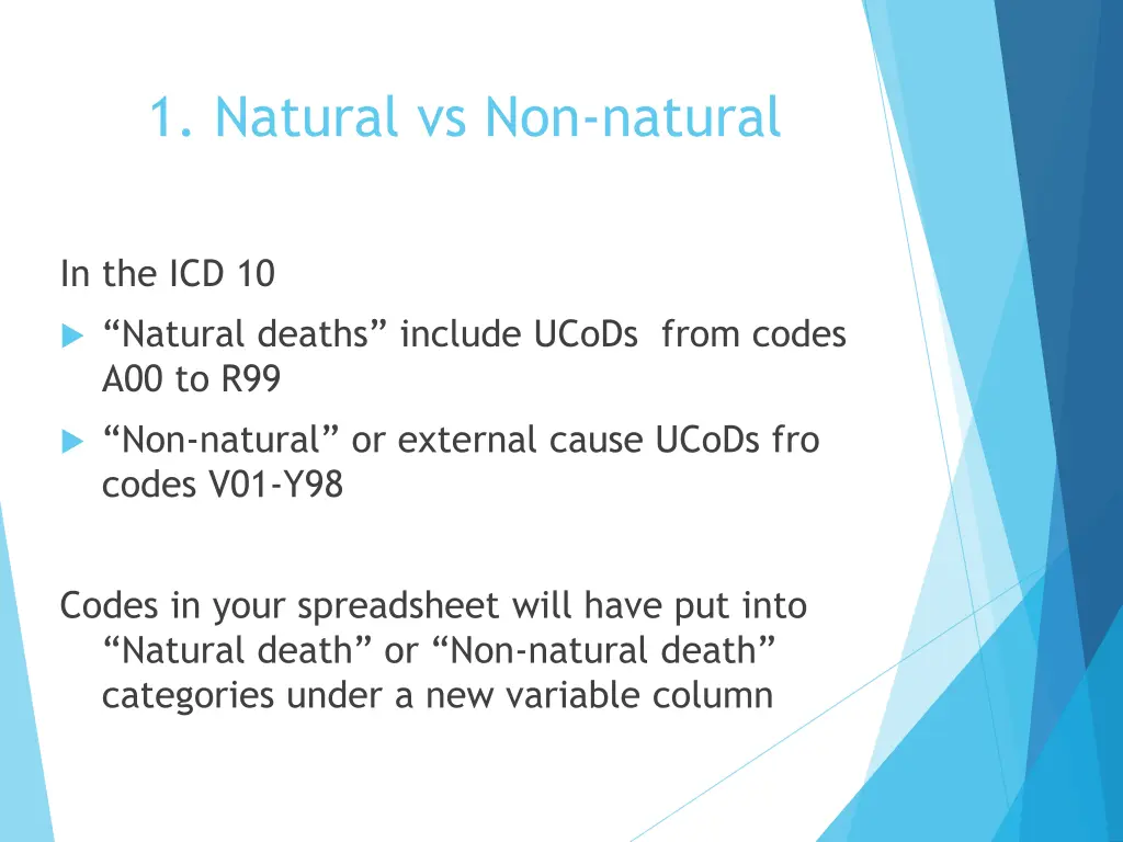 1 natural vs non natural