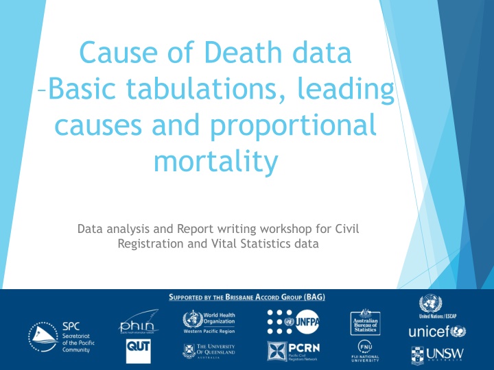 cause of death data basic tabulations leading