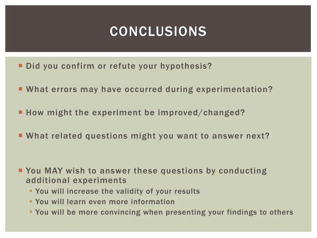 conclusions