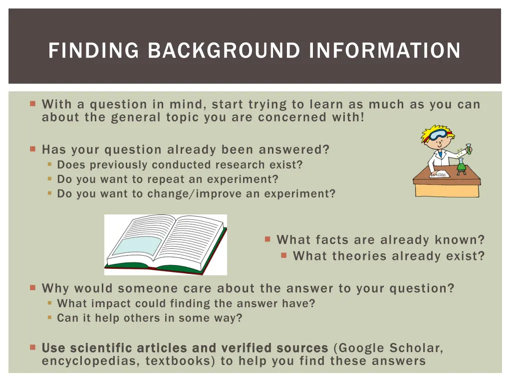 finding background information