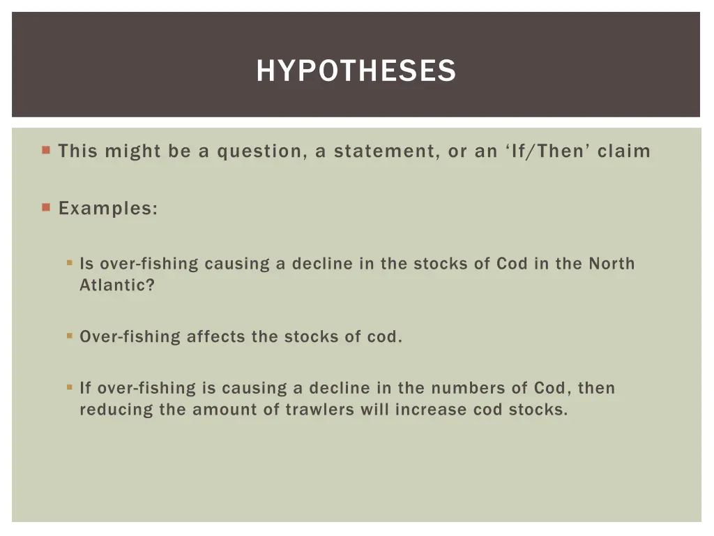 hypotheses