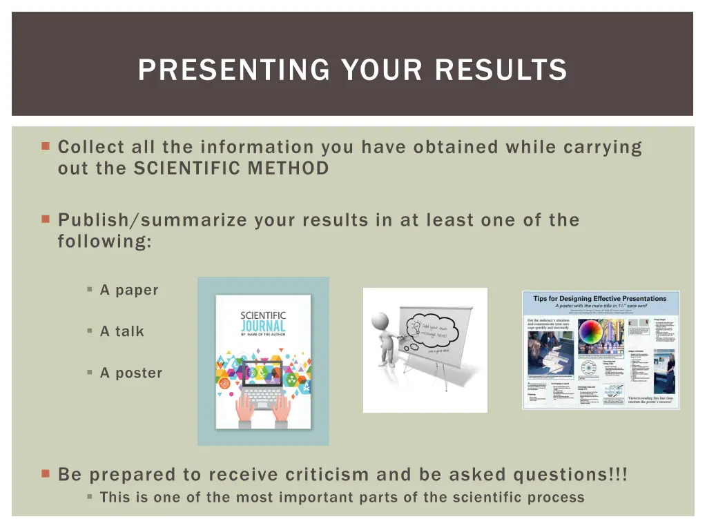 presenting your results