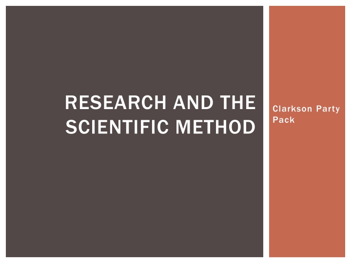 research and the scientific method