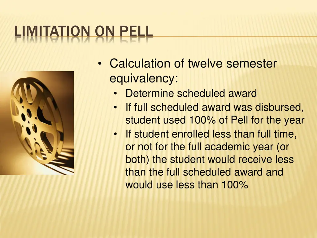 limitation on pell 1