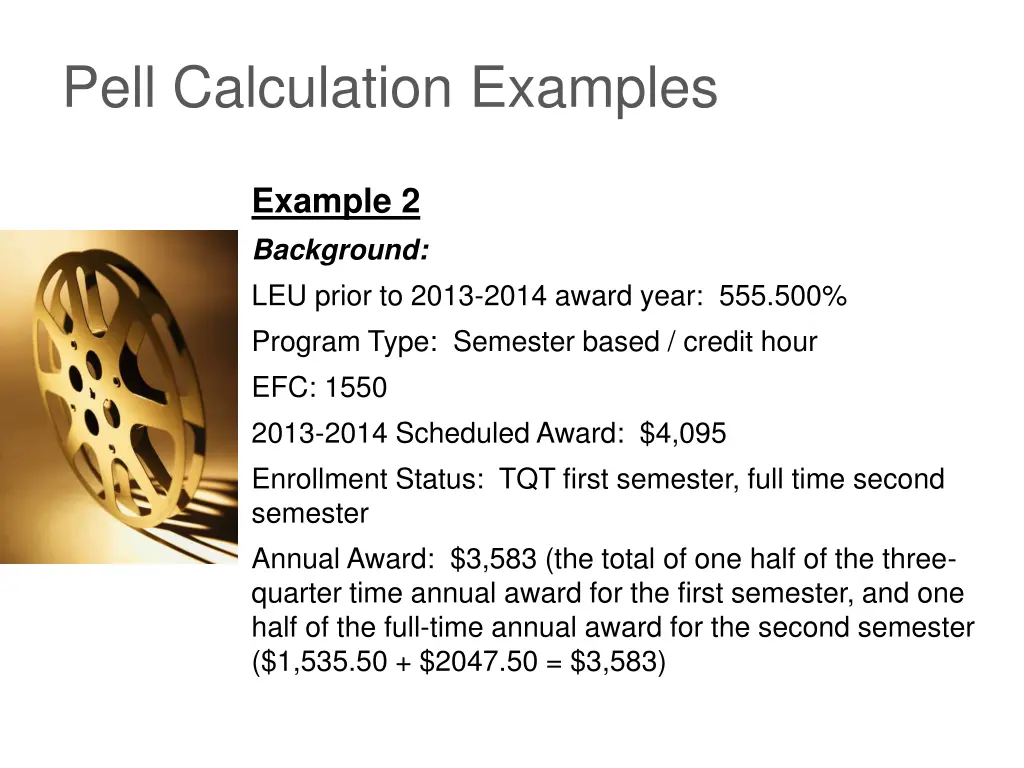 pell calculation examples 3