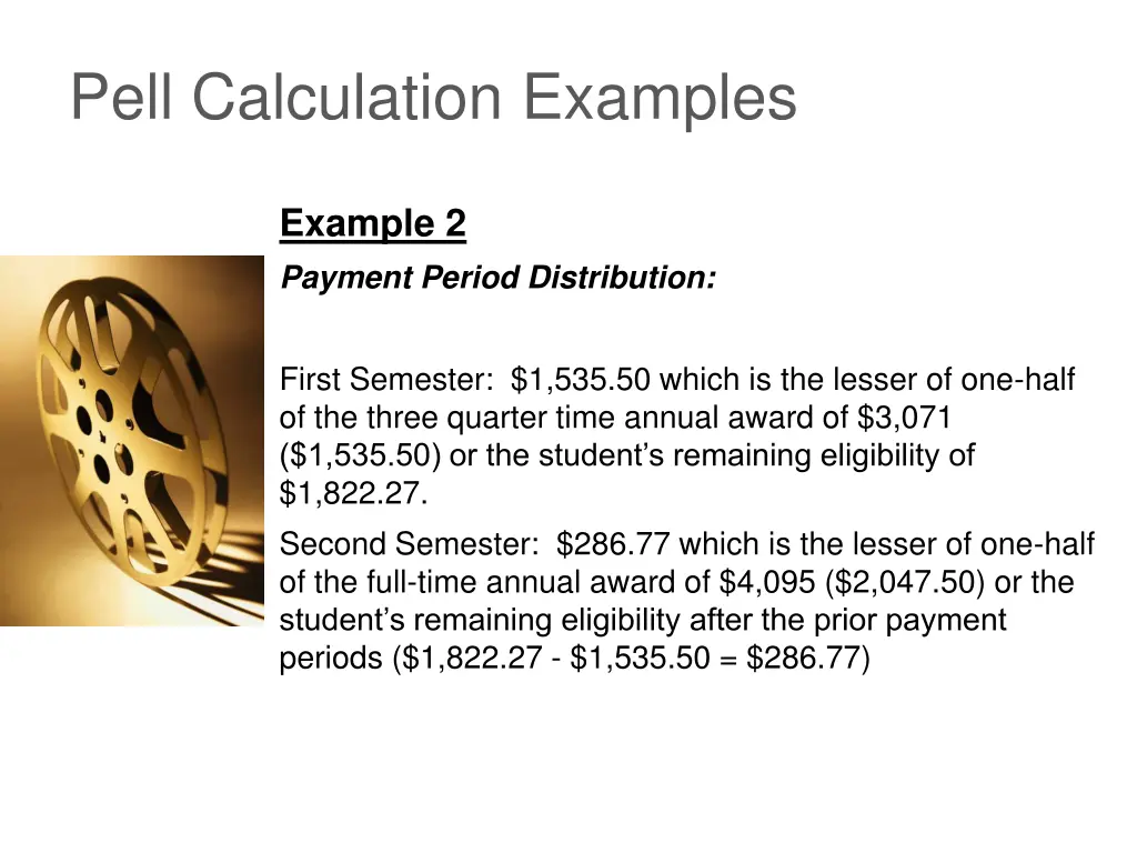 pell calculation examples 5