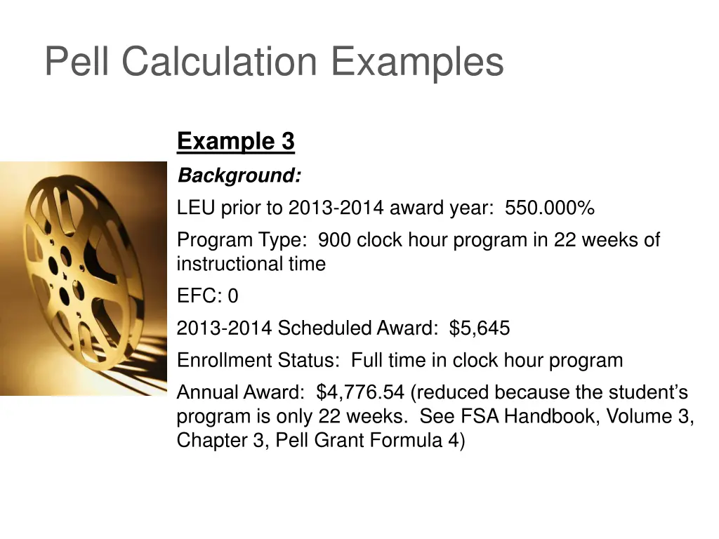 pell calculation examples 6