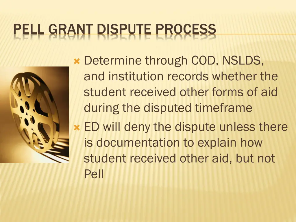 pell grant dispute process