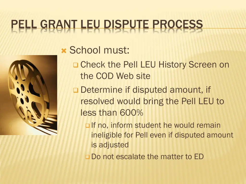 pell grant leu dispute process 2