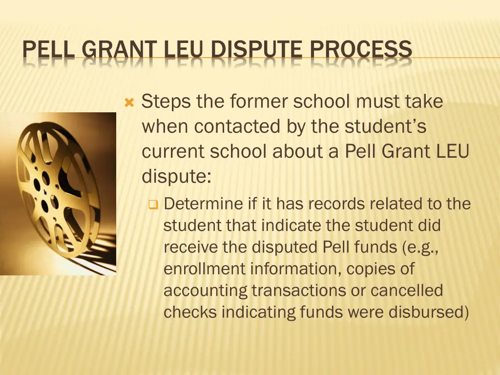 pell grant leu dispute process 9