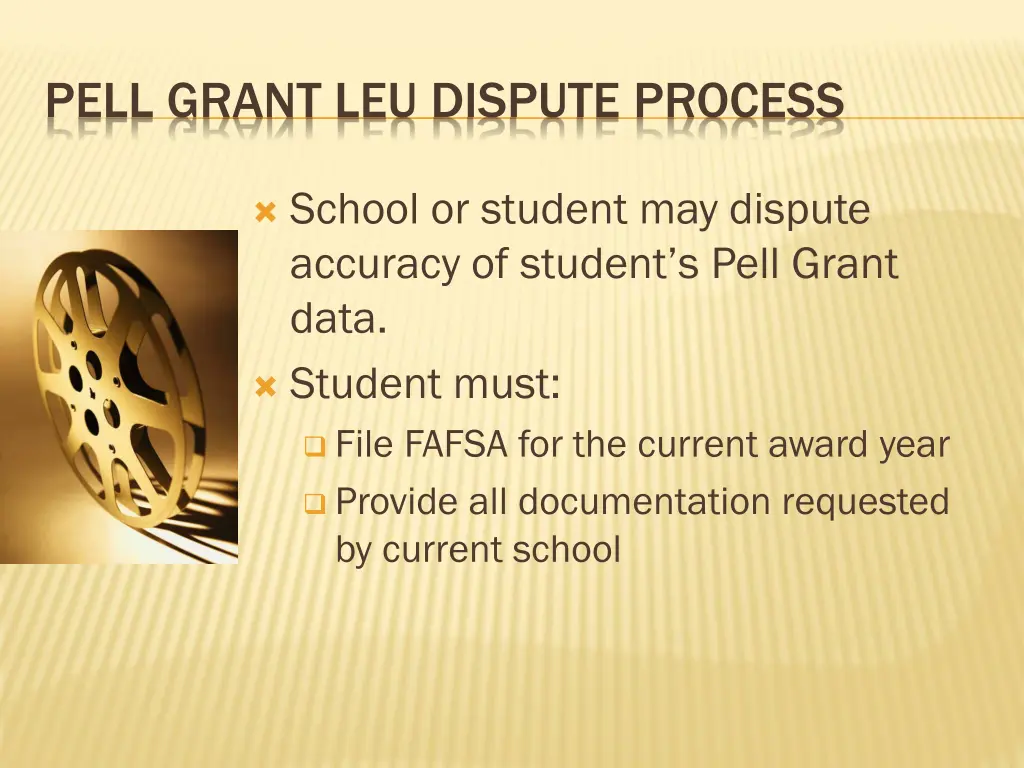 pell grant leu dispute process