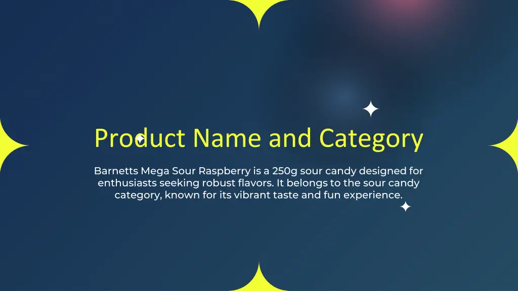 product name and category
