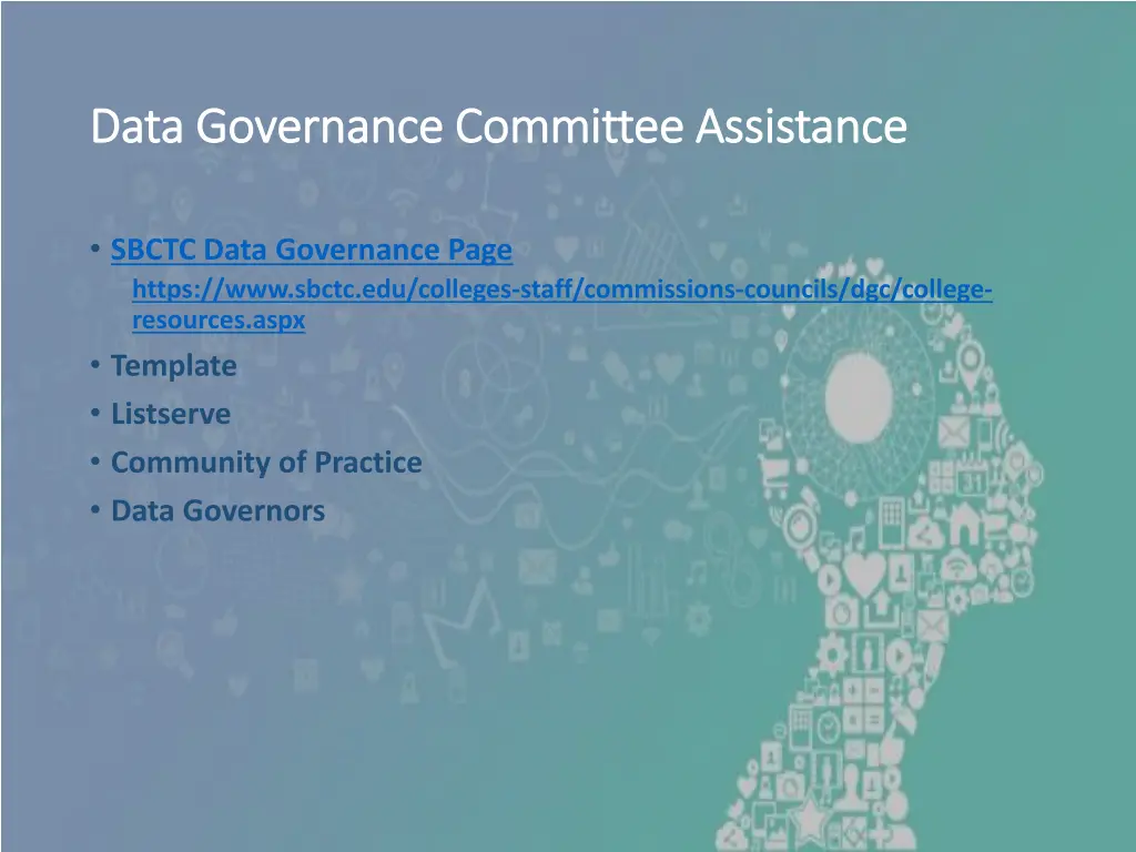 data governance committee assistance data