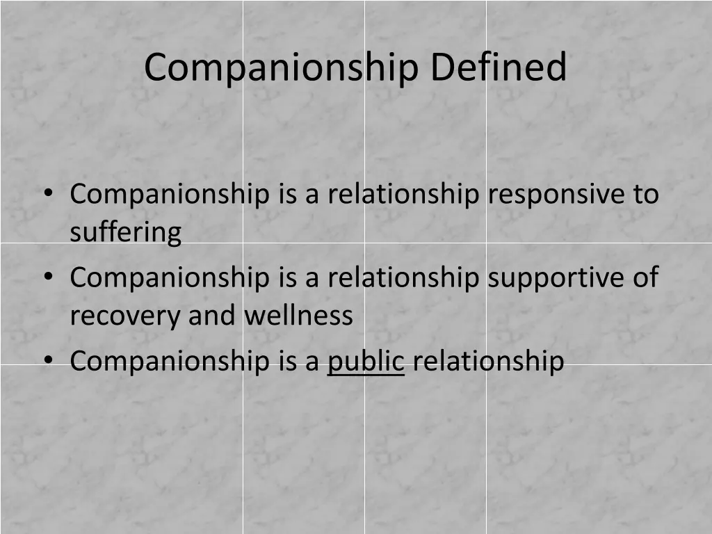 companionship defined