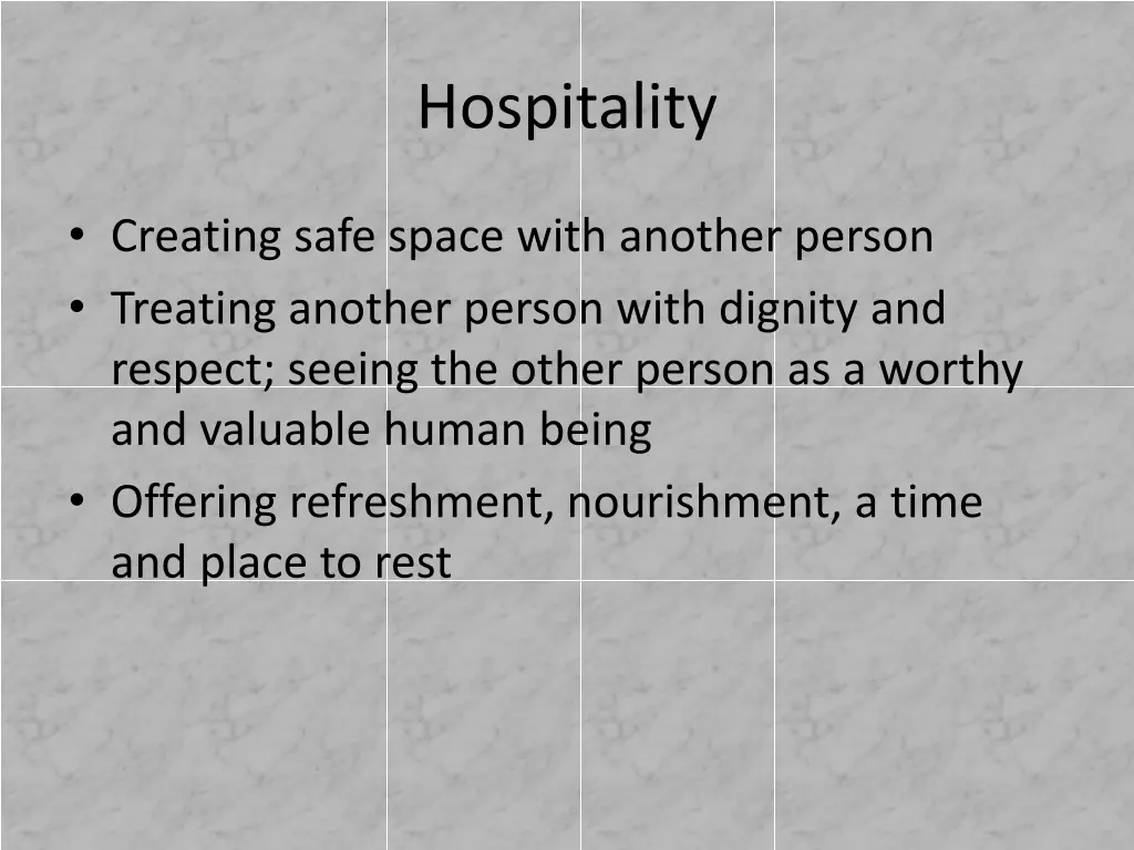 hospitality