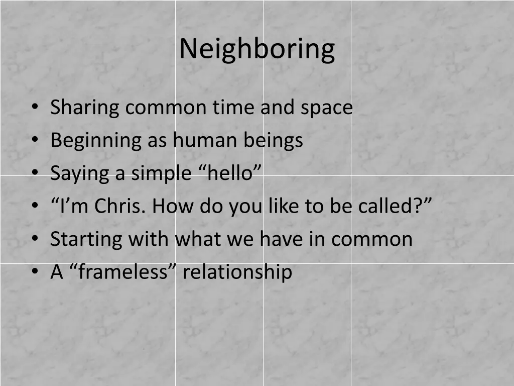 neighboring