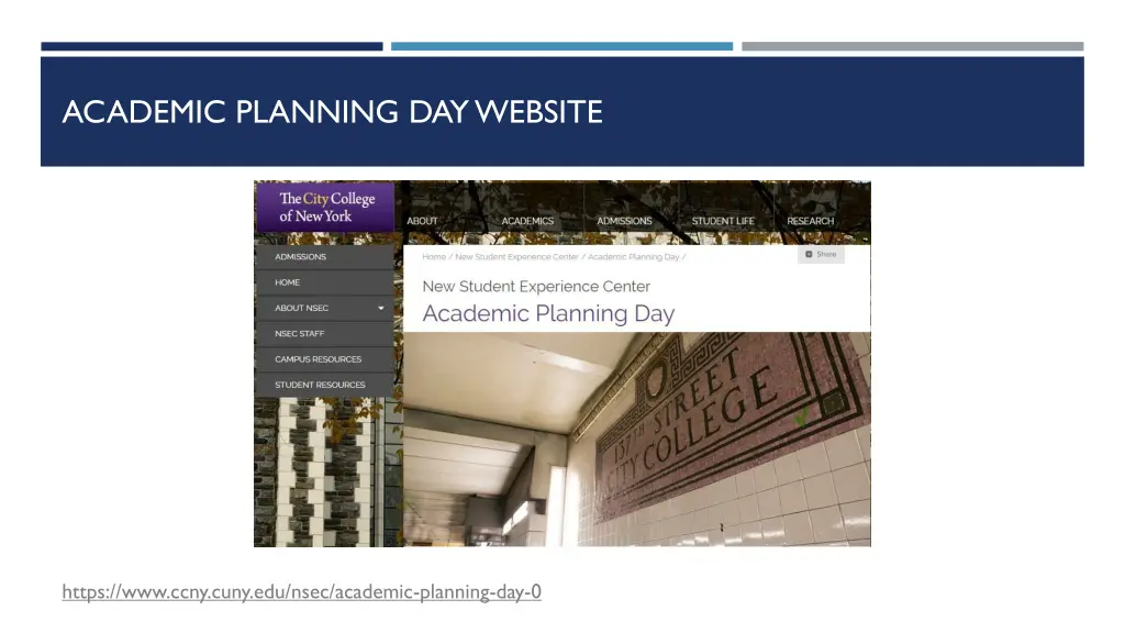 academic planning day website