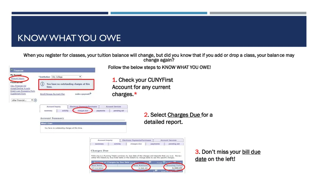 know what you owe