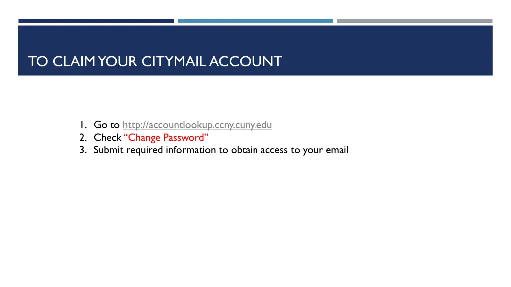 to claim your citymail account