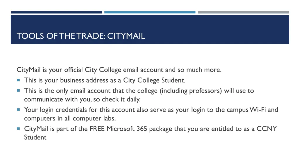 tools of the trade citymail