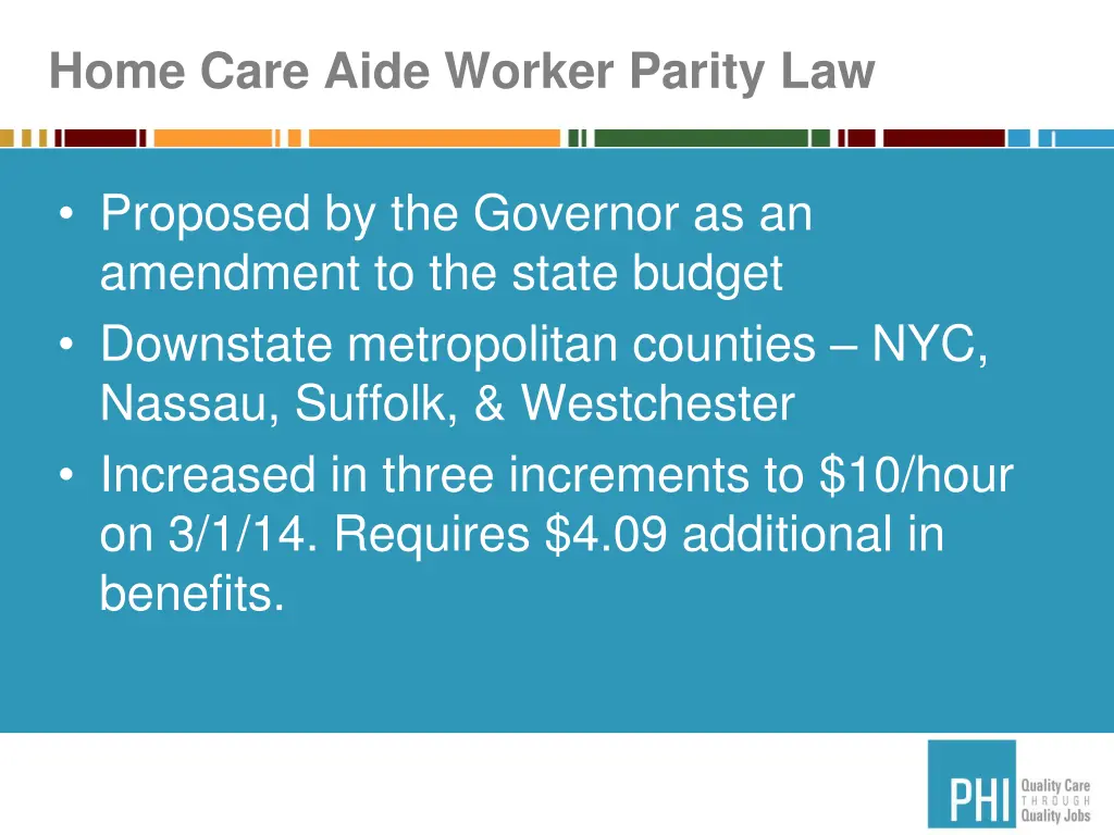 home care aide worker parity law