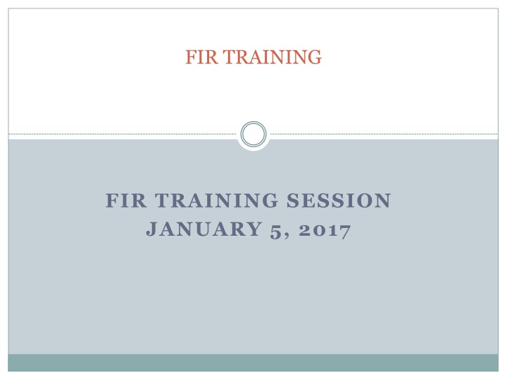 fir training