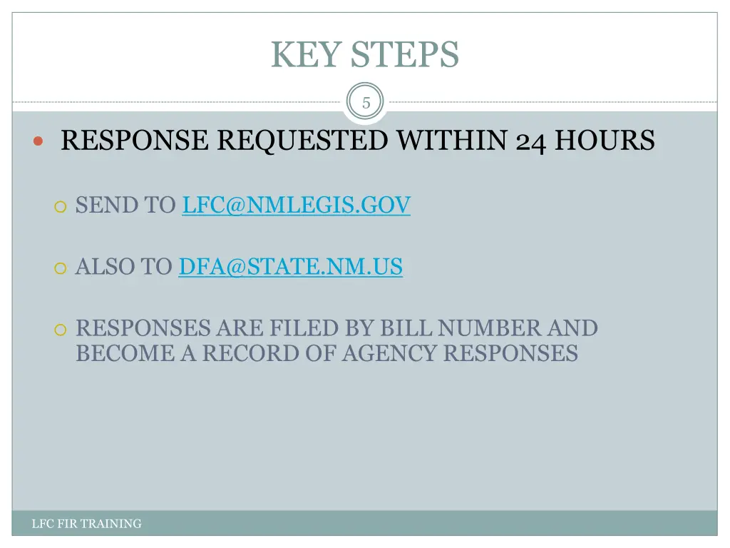key steps 1