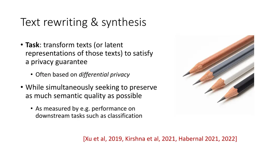 text rewriting synthesis