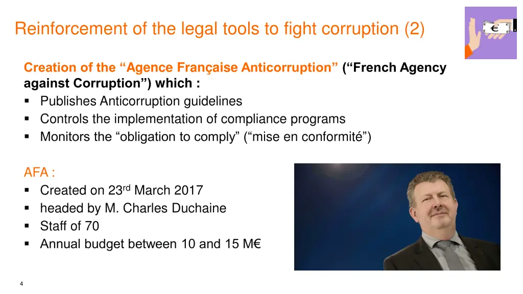 reinforcement of the legal tools to fight 1