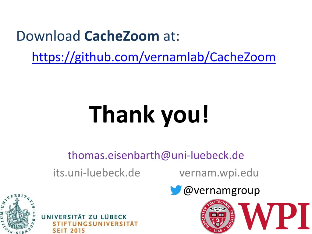 download cachezoom at https github com vernamlab