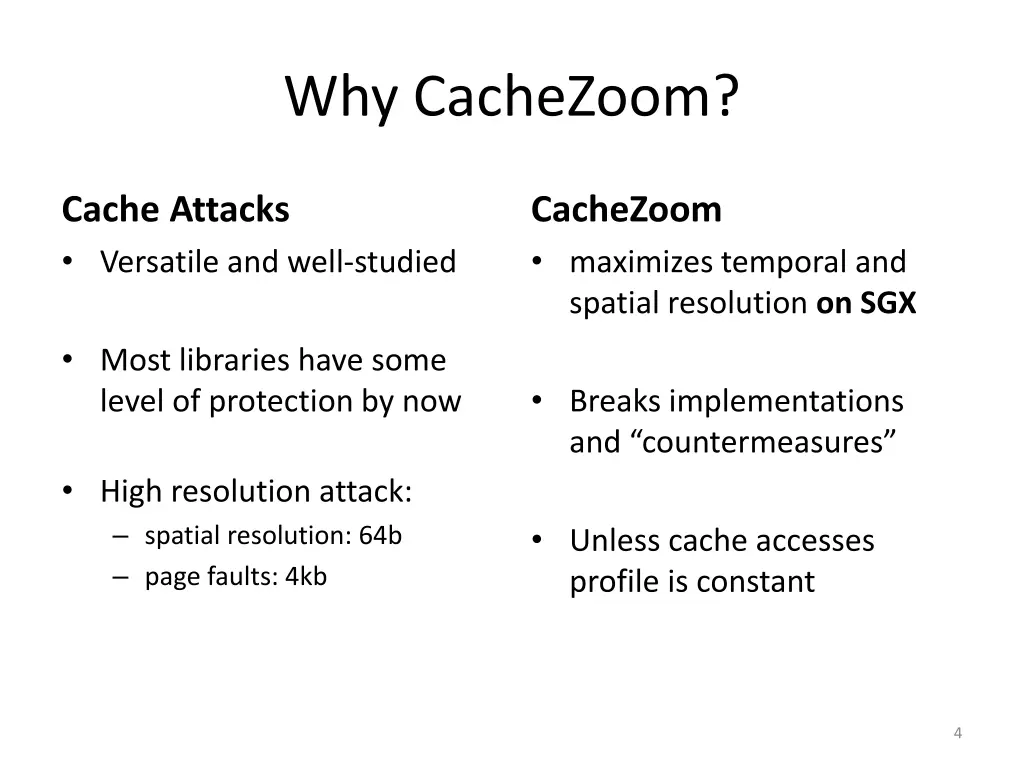 why cachezoom