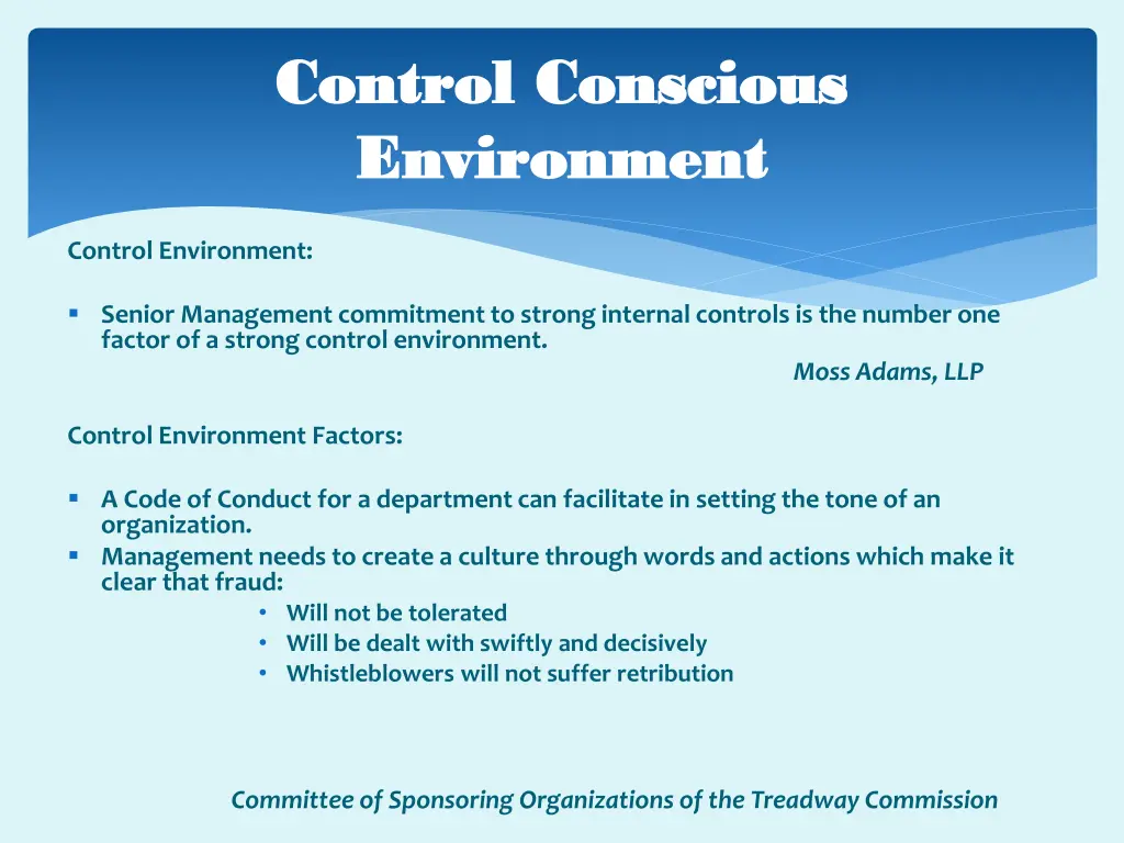 control conscious control conscious environment