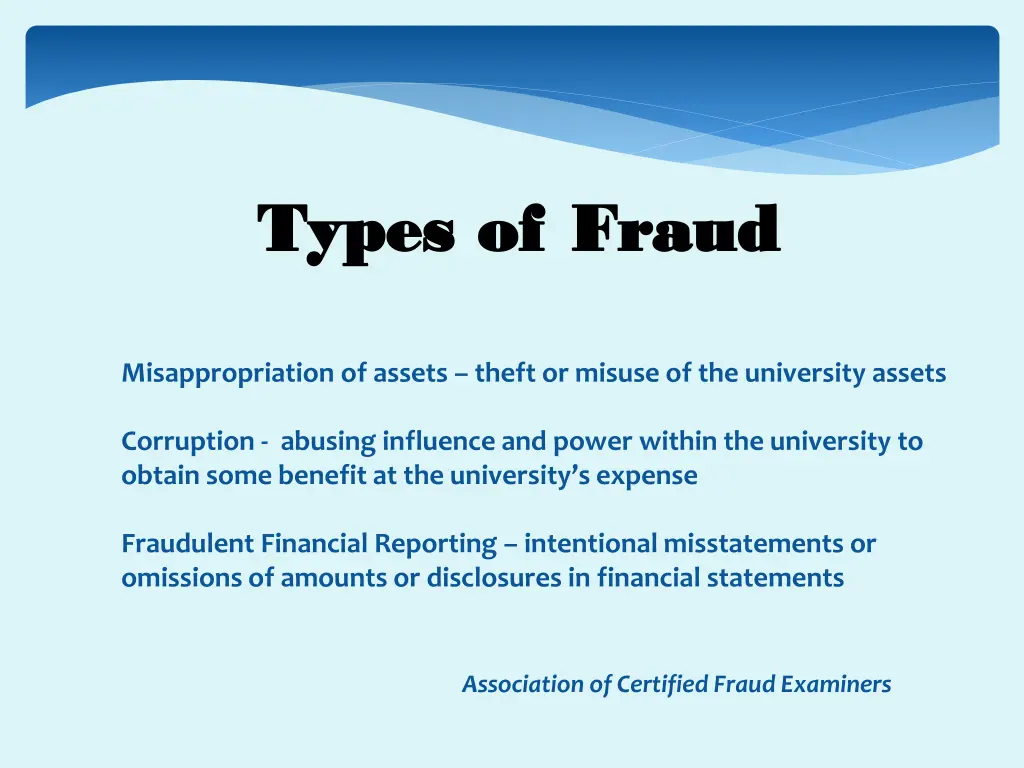 types of fraud types of fraud